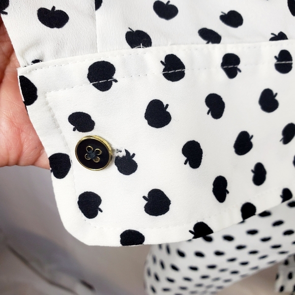 Jones New York XS Button Down White Black - Picture 6 of 13